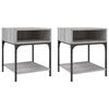 vidaXL Mesita de noche 2 uds madera ingenier&iacute;a gris Sonoma 40x41x50 cm