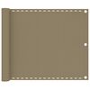 vidaXL Toldo para balc&oacute;n HDPE gris taupe 75x300 cm