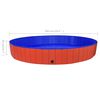 vidaXL Piscina para perros plegable PVC rojo 300x40 cm
