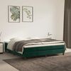 vidaXL Cama box spring con colch&oacute;n terciopelo verde oscuro 180x200 cm