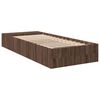 vidaXL Estructura de cama madera de ingenier&iacute;a roble marr&oacute;n 90x200 cm