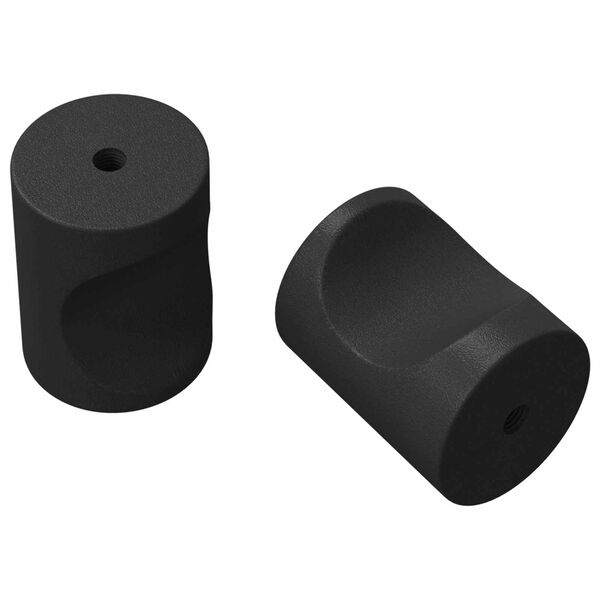 vidaXL Perillas de armario 2 pcs Negro M4 x 12 mm Hierro