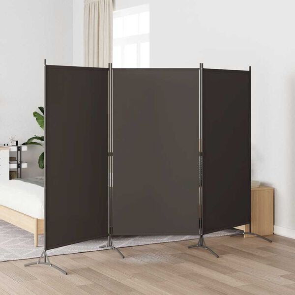vidaXL Biombo divisor de 3 paneles gris antracita 260x180 cm