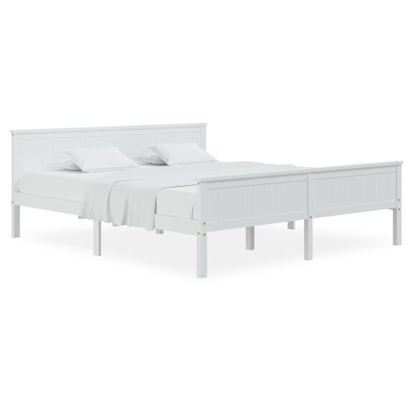vidaXL Estructura de cama sin colchón madera de pino blanco 200x200 cm