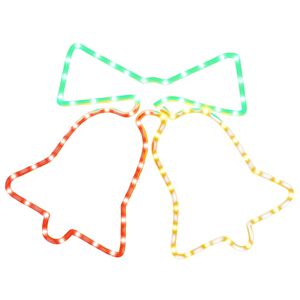 vidaXL Figura de campanas de Navidad con 72 LEDs 50x56 cm