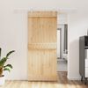 vidaXL Puerta corredera con herrajes madera maciza de pino 90x210 cm