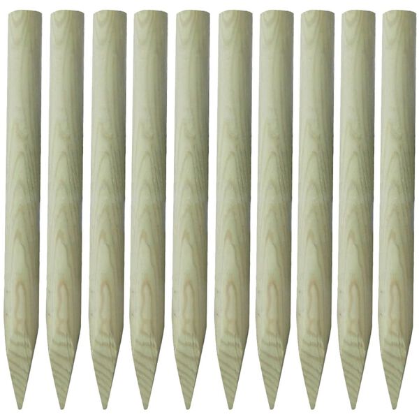 vidaXL Postes de valla 10 unidades de madera 100 cm