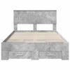vidaXL Estructura de cama con cabecera Gris Concreto 120 x 190 cm