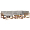 vidaXL Conjunto de sof&aacute;s de exterior 7 pcs Gris Natural y Claro