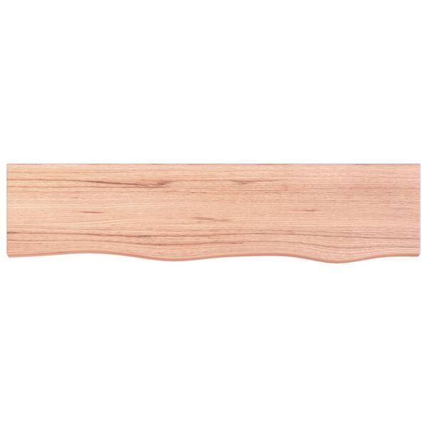 vidaXL Estante de pared madera de roble tratada marr&oacute;n claro 80x20x2cm