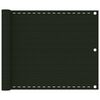 vidaXL Toldo para balc&oacute;n HDPE verde oscuro 75x400 cm
