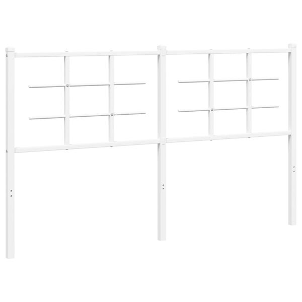 vidaXL Cabecero de metal blanco 150 cm
