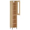 vidaXL Aparador de madera contrachapada roble Sonoma 34,5x34x180 cm