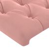 vidaXL Cabecero de cama rosa 90x7x118/128 cm Terciopelo