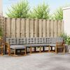vidaXL Conjunto de sof&aacute;s de exterior 7 pcs Gris Natural y Claro