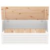 vidaXL Caja de almacenaje madera maciza de pino blanco 89x36,5x33 cm