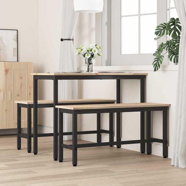vidaXL Banca de Comedor Natural 100 x 32,5 x 49 cm