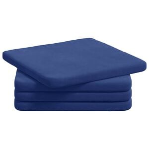 vidaXL Cojines para asiento 4 uds. Terciopelo Azul Polic&iacute;a