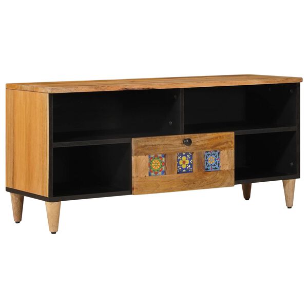 vidaXL Mueble de TV Natural 100 x 33,5 x 46 cm Madera de mango maciza