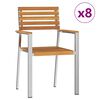 vidaXL ConjuntodeComedordeJardín 9 pcs Marrón Madera de acacia maciza