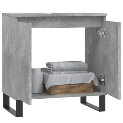 vidaXL Armario de baño madera de ingeniería gris hormigón 58x33x60 cm