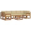 vidaXL Conjunto de sof&aacute;s de exterior 8 uds. Natural y Beige
