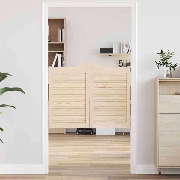 vidaXL Puertas batientes dise&ntilde;o de lamas 1 par 80x100cm madera pino