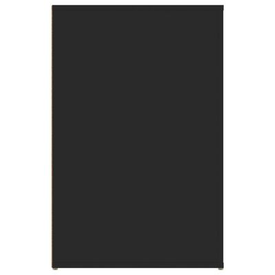 vidaXL Escritorio de madera contrachapada negro 100x49x75 cm