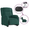 vidaXL Sill&oacute;n el&eacute;ctrico reclinable elevable de tela verde oscuro