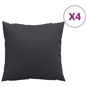 vidaXL Cojines de sof&aacute; 4 unidades tela negro 40x40 cm