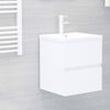 vidaXL Mueble con lavabo madera de ingeniería gris