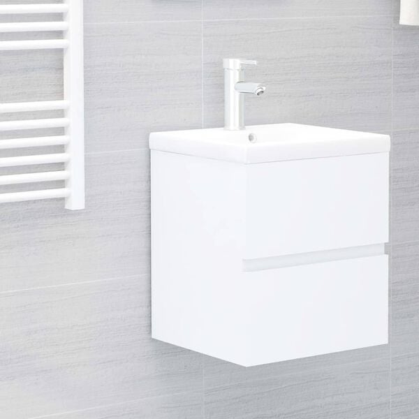 vidaXL Mueble con lavabo madera de ingeniería gris
