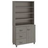 vidaXL Aparador HAMAR madera de pino maciza gris claro