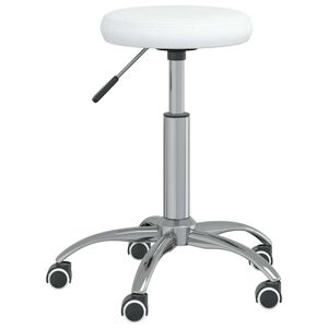 vidaXL Silla de comedor de cuero sint&eacute;tico blanco
