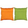 vidaXL Cojines de pachwork hechos a mano 2 uds 45x45 cm naranja/verde