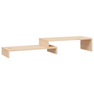 vidaXL Soporte para monitor madera maciza de pino (52-101)x22x14 cm