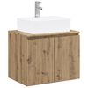 vidaXL Juego de muebles de ba&ntilde;o Roble artisan Madera de ingenier&iacute;a