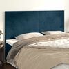 vidaXL Cabecero de cama azul oscuro 160x5x118/128 cm Terciopelo