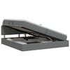 vidaXL Cama con almacenamiento y colch&oacute;n Gris oscuro 200 x 200 cm