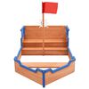 vidaXL Arenero en forma de barco pirata madera de abeto 190x94,5x101cm