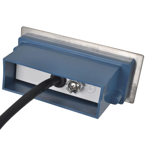 vidaXL Foco empotrable de escalera 2 LED 44x111x56 mm
