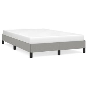 vidaXL Estructura de cama sin colch&oacute;n tela gris claro 120x190 cm