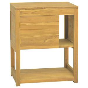 vidaXL Mueble de ba&ntilde;o madera maciza de teca 60x40x75 cm