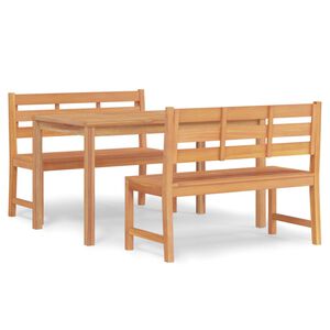 vidaXL Juego de comedor para jard&iacute;n 3 pzas madera maciza de teca
