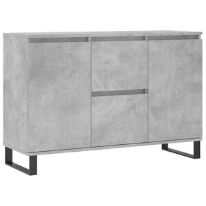 vidaXL Aparador de madera de ingenier&iacute;a gris hormig&oacute;n 101,5x35x70 cm