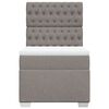 vidaXL Cama box spring con colch&oacute;n tela gris taupe 90x190 cm