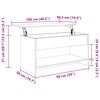 vidaXL Mesa de centro madera de ingeniería roble ahumado 102x50x52,5cm