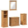 vidaXL Juego de muebles de ba&ntilde;o con caj&oacute;n VIGO 4 pcs Marr&oacute;n miel