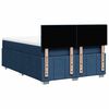vidaXL Cama box spring con colch&oacute;n tela azul 140x190 cm