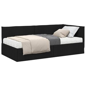 vidaXL Estructura de Cama Esquina con Colch&oacute;n 2 pcs Verde Terciopelo